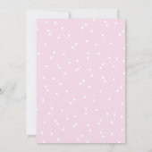 Ooievaar Roze Baby shower Invitation Kaart (Achterkant)