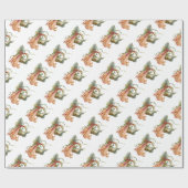 OOIEVAAR ROZE WIT BABY MEISJE DOUCHE CADEAUPAPIER (Vlak)