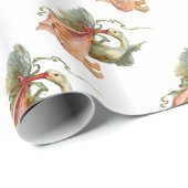 OOIEVAAR ROZE WIT BABY MEISJE DOUCHE CADEAUPAPIER (Rol Hoek)