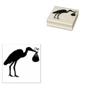 Ooievaar rubber stempel (Gestempeld)