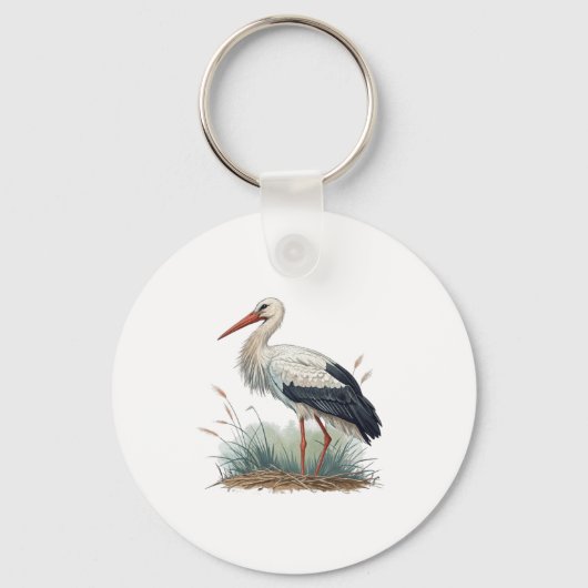 Ooievaar Sleutelhanger (Voorkant)