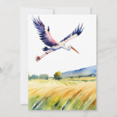 Ooievaar speciale bezorging grappige babyshower kaart (Achterkant)