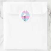 Ooievaar Sticker (Tas)