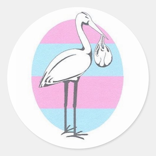 Ooievaar Sticker (Voorkant)