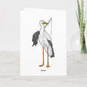 Ooievaar Vissen Visser Vissersstok Kaart (Achterkant)