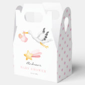 ooievaar | Waterverf Baby Jongensdouche Bedankdoosjes (Geopend)