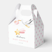 ooievaar | Waterverf Baby Jongensdouche Bedankdoosjes (Voorkant Zijde)