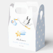 ooievaar | Waterverf Baby Jongensdouche Bedankdoosjes (Geopend)