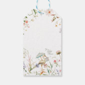 Ooievaar Wilde Bloem Lint Baby Borrel Cadeaulabel (Achterkant)