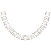 Ooievaar Wildflower Lint en Bow Baby shower Vlaggetjes (Alle)