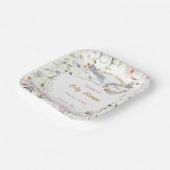 Ooievaar Wildflower Lint Papier Bord (Gebogen)