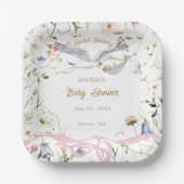 Ooievaar Wildflower Lint Papier Bord (Voorkant)