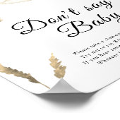 Ooievaar - zeg geen baby Poster (Hoek)