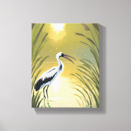 Ooievaarmoeras | Everglades National Park Aquarel Canvas Afdruk