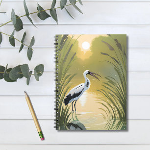 Ooievaarmoeras   Nationaal park Everglades Aquarel Notitieboek