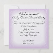 Ooievaars en baby's Baby Gender Reveal Party Invit Kaart (Achterkant)