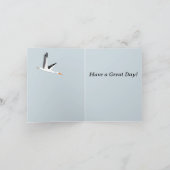 Ooievaars in een nest bewerkbare verjaardag kaart (Binnen)