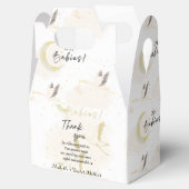 Ooievaars neutraal, oh tweeling baby's bedankdoosjes (Geopend)