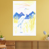 Ooievaars uit een luchtspiegeling canvas afdruk (Insitu (Woonkamer))