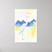 Ooievaars uit een luchtspiegeling canvas afdruk (Voorkant)