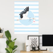 Ooievaarsbevalling Medisch Kantoor Schattige Poste Poster (Thuiskantoor)