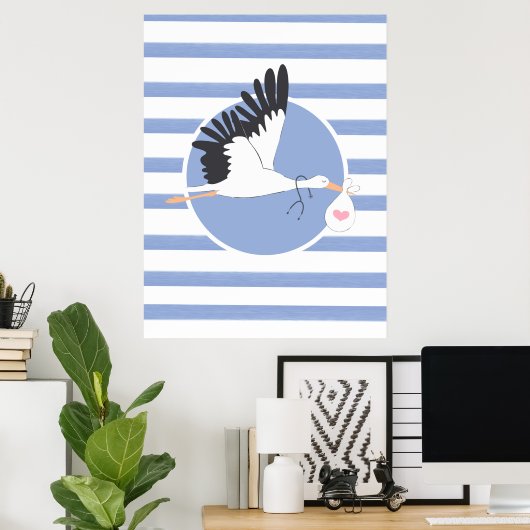 Ooievaarsbevalling Medisch Kantoor Schattige Poste Poster (Thuiskantoor)