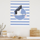 Ooievaarsbevalling Medisch Kantoor Schattige Poste Poster (Keuken)