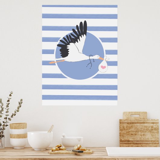 Ooievaarsbevalling Medisch Kantoor Schattige Poste Poster (Keuken)