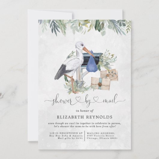 ooievaarsbezorging | Virtueel Baby shower per post Kaart (Voorkant)