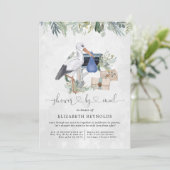 ooievaarsbezorging | Virtueel Baby shower per post Kaart (Staand voorkant)