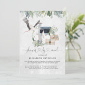 ooievaarsbezorging | Virtueel Baby shower per post Kaart (Staand voorkant)