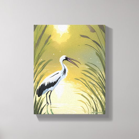 ooievaarsmoeras | Everglades National Park Waterve Canvas Afdruk (Voorkant)