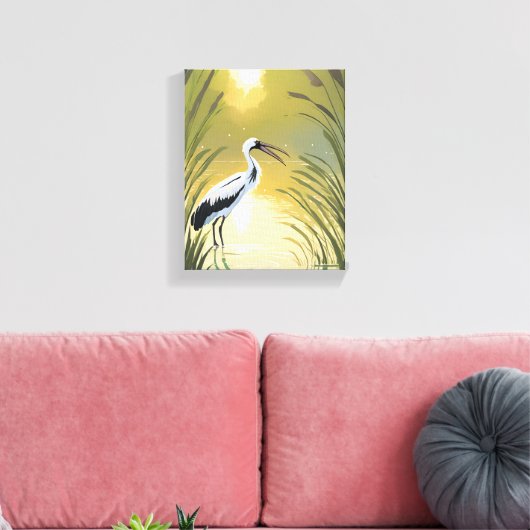 ooievaarsmoeras | Everglades National Park Waterve Canvas Afdruk (Insitu (Woonkamer))