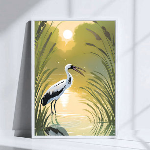 Ooievaarsmoeras Everglades National Park Waterve Poster