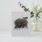 ooievaarsnest briefkaart (Staand voorkant)