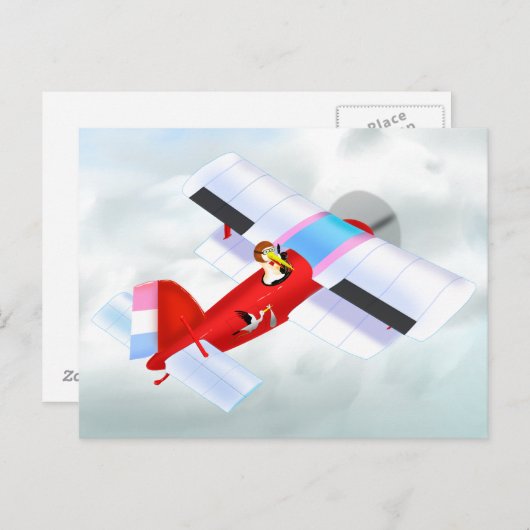 Ooievaarsvliegtuig Briefkaart (Voorkant / Achterkant)