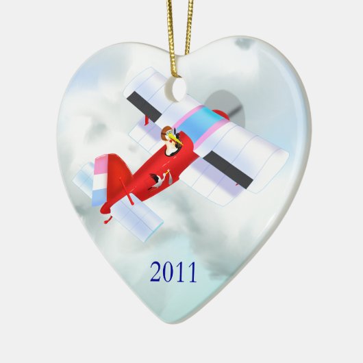 Ooievaarsvliegtuig Ornament (Links)