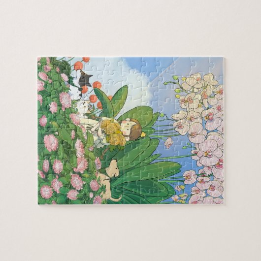 Ooit bloemen plukken en vlinders vangen legpuzzel (Horizontaal)