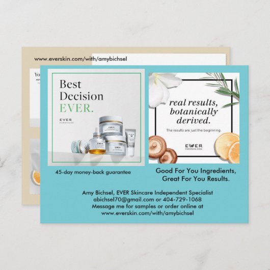 OOIT briefkaart Skincare (Voorkant / Achterkant)