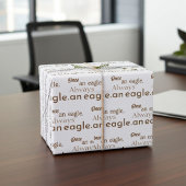 Ooit een adelaar, altijd een adelaar. Brown en Whi Inpakpapier Vel