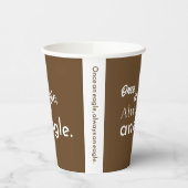 Ooit een adelaar, altijd een adelaar. Brown en Whi Papieren Bekers (Links)