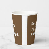 Ooit een adelaar, altijd een adelaar. Brown en Whi Papieren Bekers (Rechts)