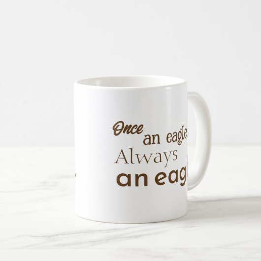 Ooit een adelaar, altijd een adelaar. Bruin Motiva Koffiemok (Voorkant rechts)