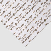 Ooit een adelaar, altijd een adelaar. Bruine typog Tissuepapier (Detail)