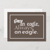 Ooit een adelaar, altijd een adelaar. Ingelijste d Briefkaart (Voorkant / Achterkant)