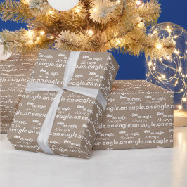 Ooit een adelaar, altijd een adelaar. Oestertypogr Cadeaupapier