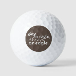 Ooit een adelaar, altijd een adelaar. Wit Donkerbr Golfballen