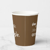 Ooit een adelaar, altijd een adelaar. Wit op Bruin Papieren Bekers (Rechts)