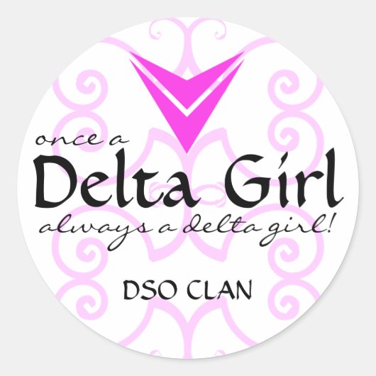 "Ooit een Delta Girl" Sticker (Voorkant)
