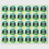 Ooit een rebel, altijd een rebelblauw groen cadeaupapier (Vlak)